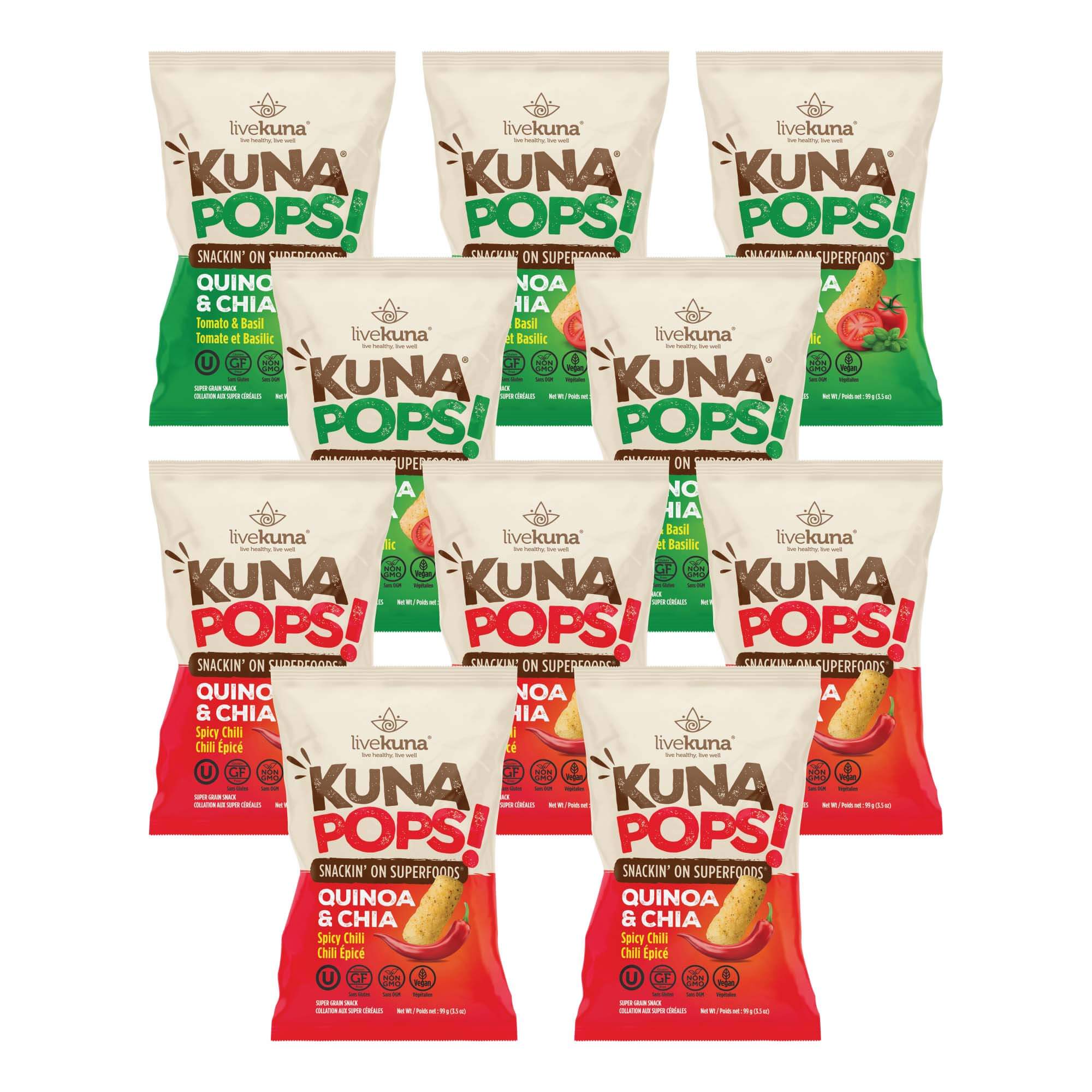 Superfood Puffs - Vegan Pack (x10)